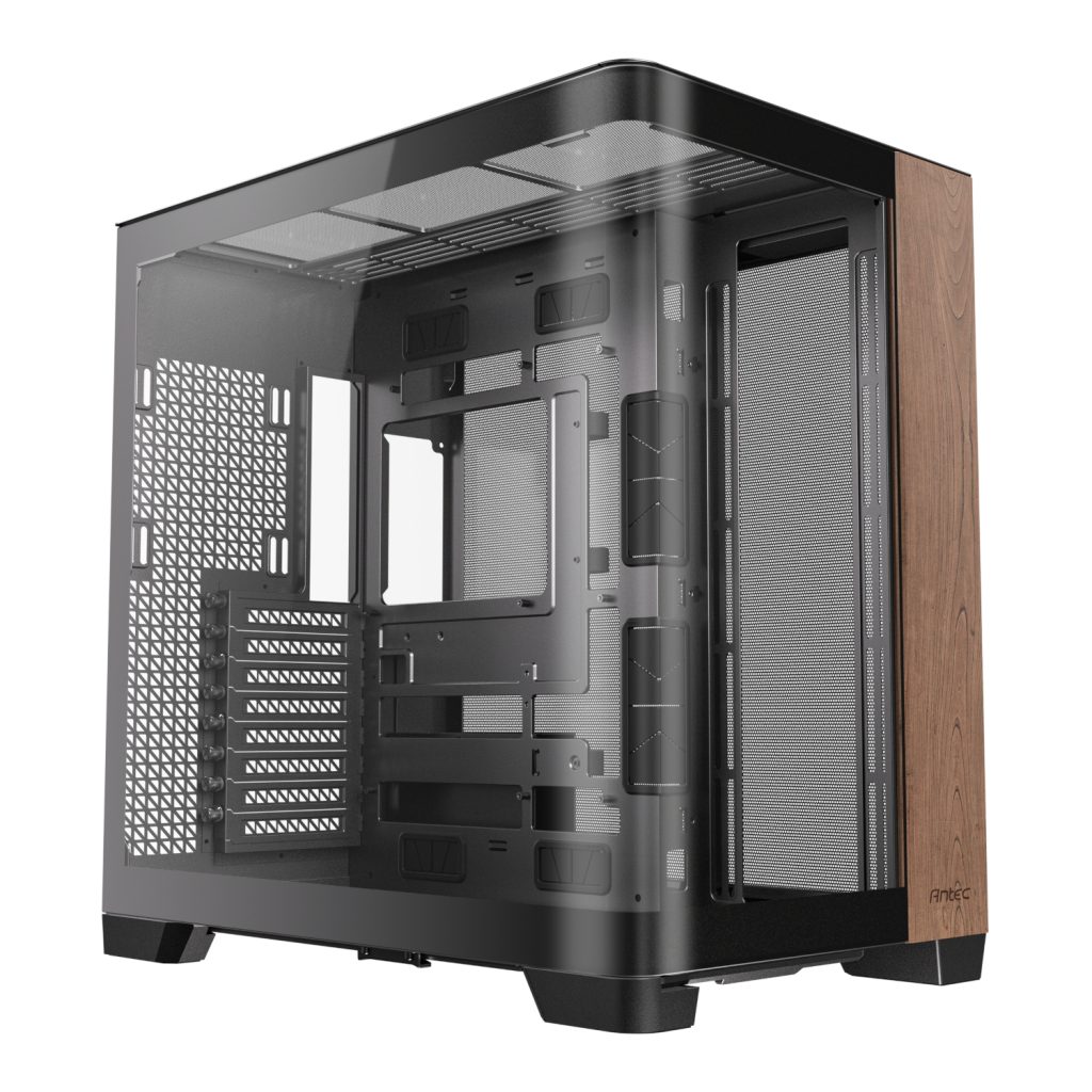 Antec C8 Curved Wood E-ATX Dual Chamber Gaming Chassis – Black