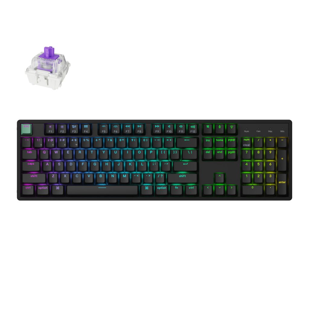 Keychron K10 HE 100% Hot-Swap Gateron Double-Rail Nebula Switch RGB Wireless Keyboard – Black