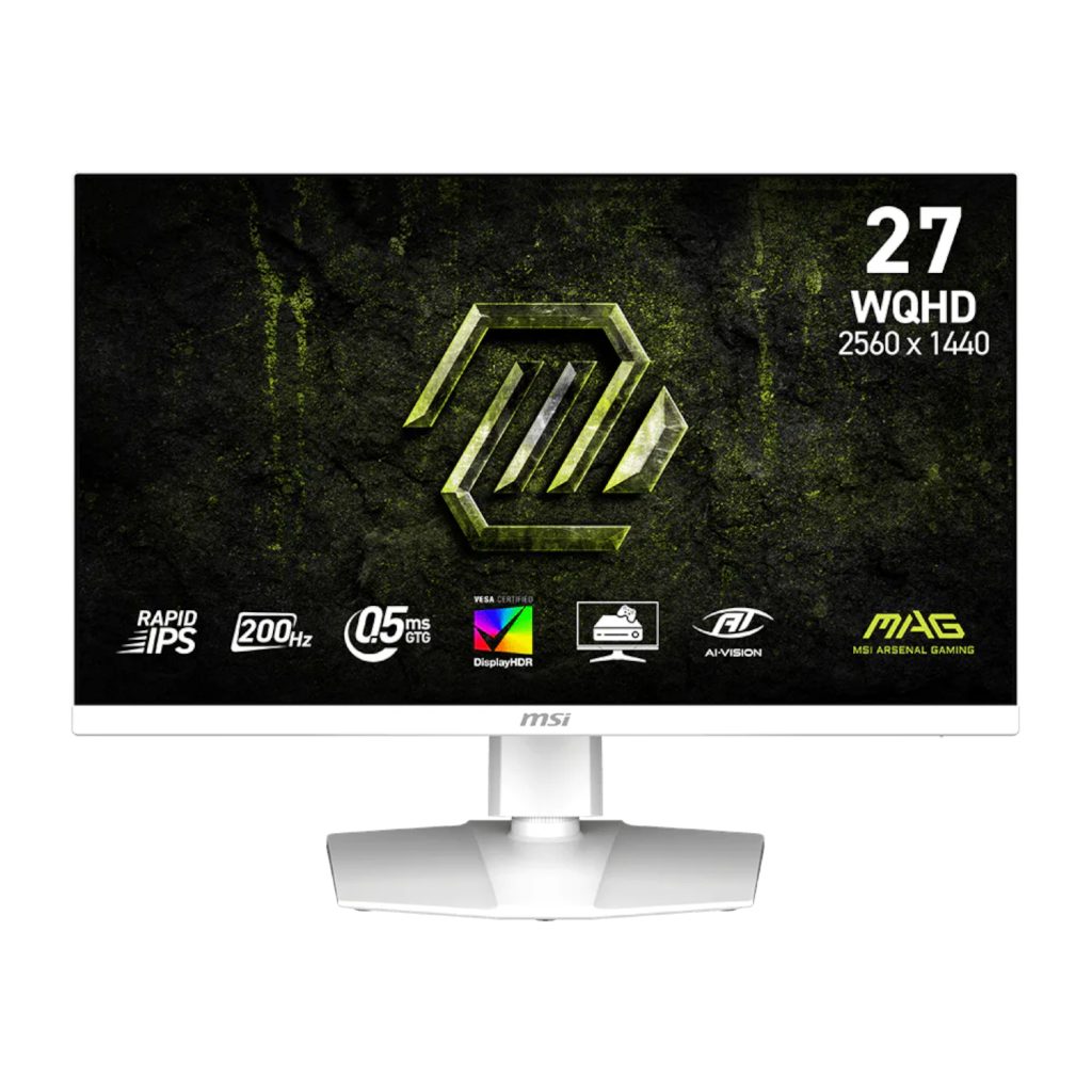 MSI MAG 274QRFW E20 27″ 200Hz WQHD Rapid IPS Gaming Monitor – White