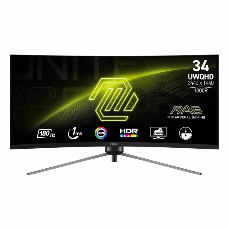 MSI MAG345CQR 34″ 180Hz UWQHD Curved Gaming Monitor – Black