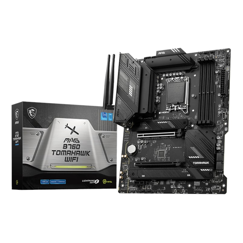 MSI MAG B760 TOMAHAWK WIFI DDR5 LGA1700 ATX Gaming Motherboard