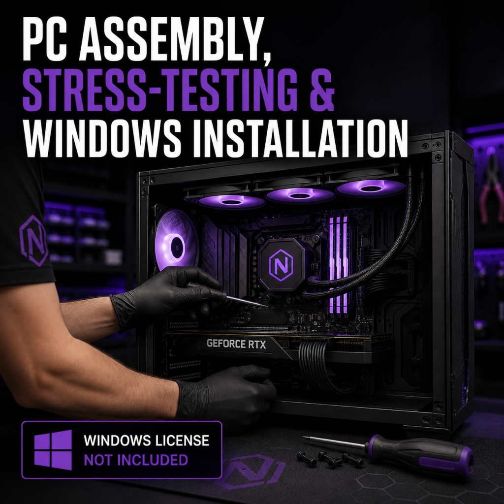 PC Assembly, Stress Testing & Windows Installation
