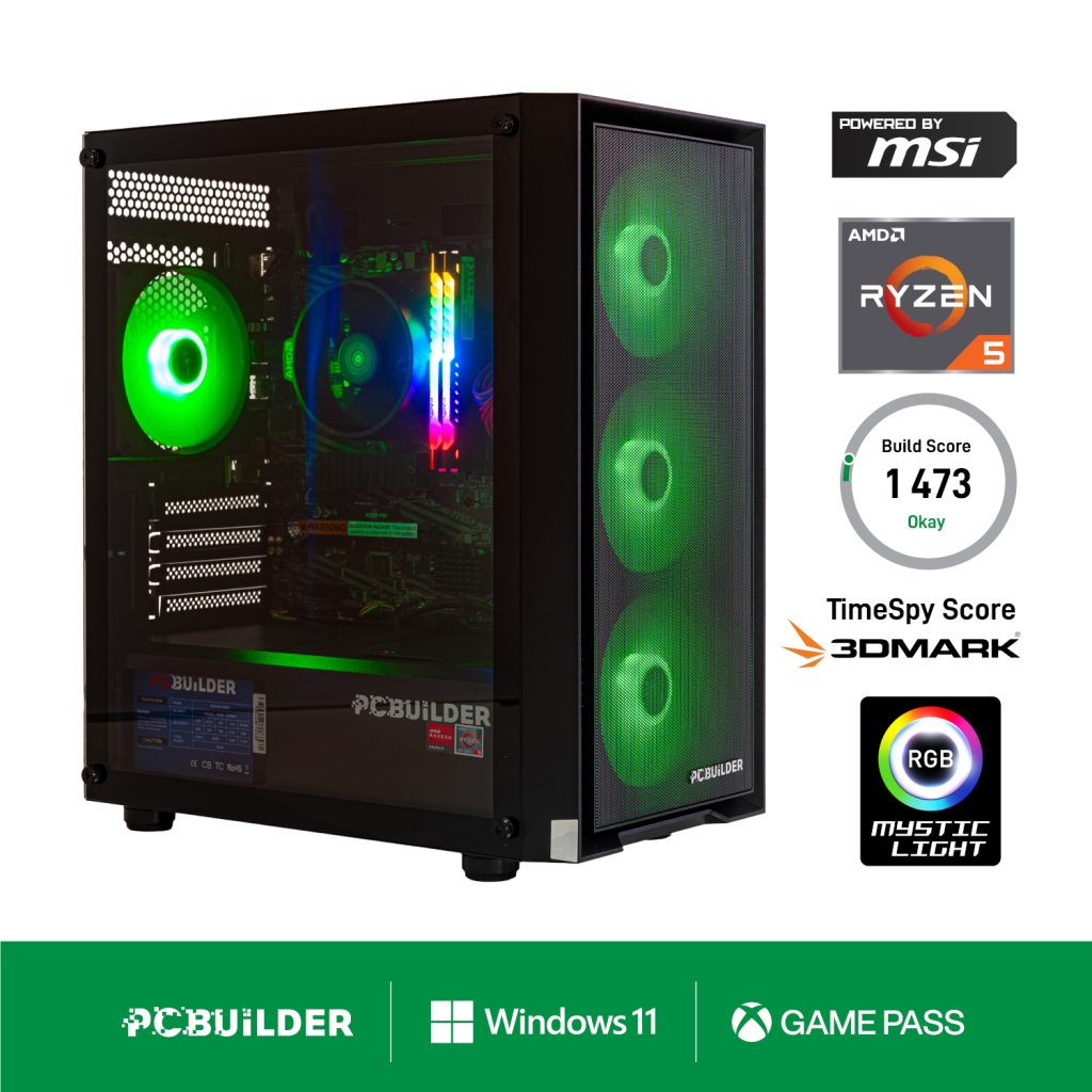 PCBuilder DEFENDER Ryzen 5 5600GT Gaming PC – 16GB / 480GB