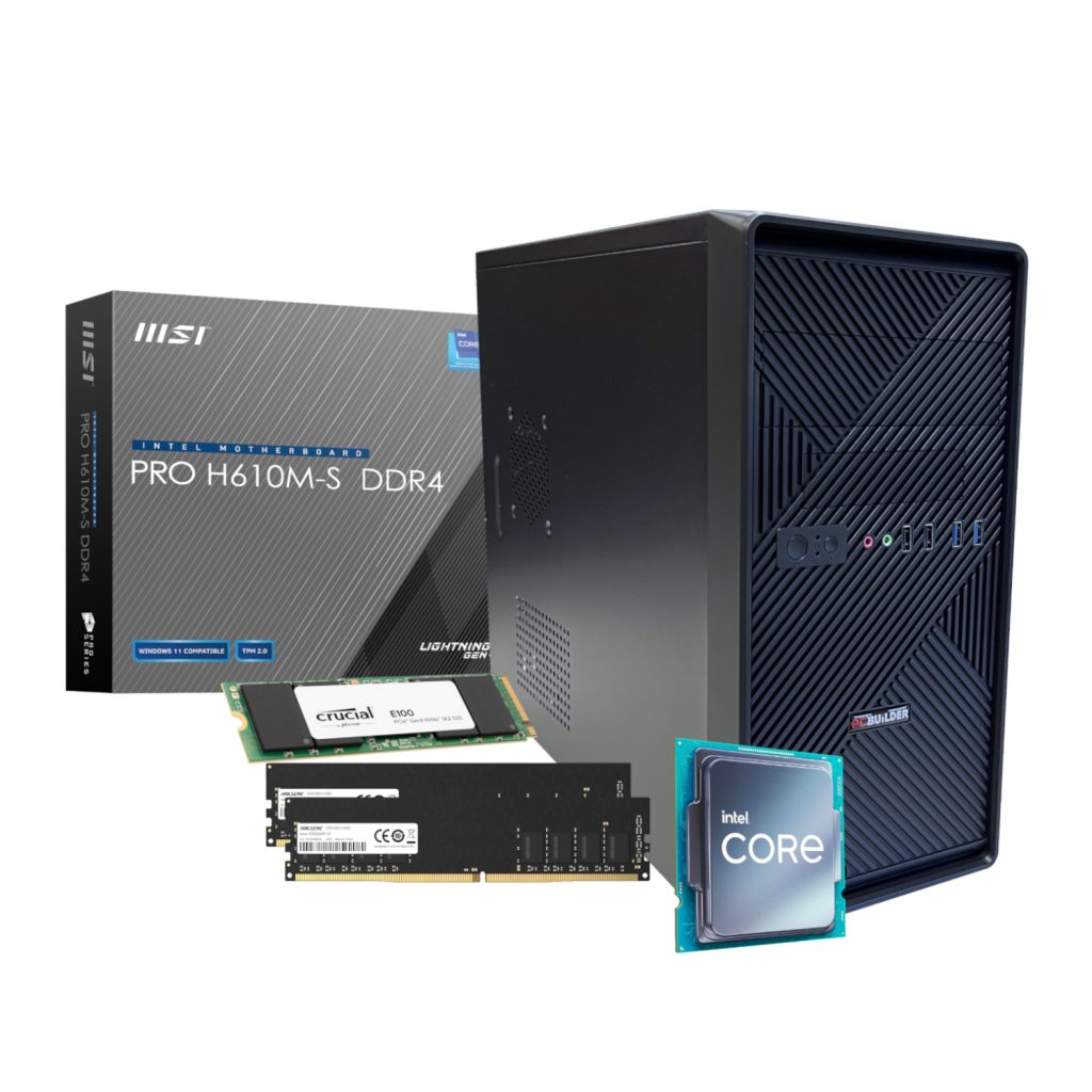 PCBuilder HOME MASTER Core i5-12400 Desktop PC – 16GB / 480GB