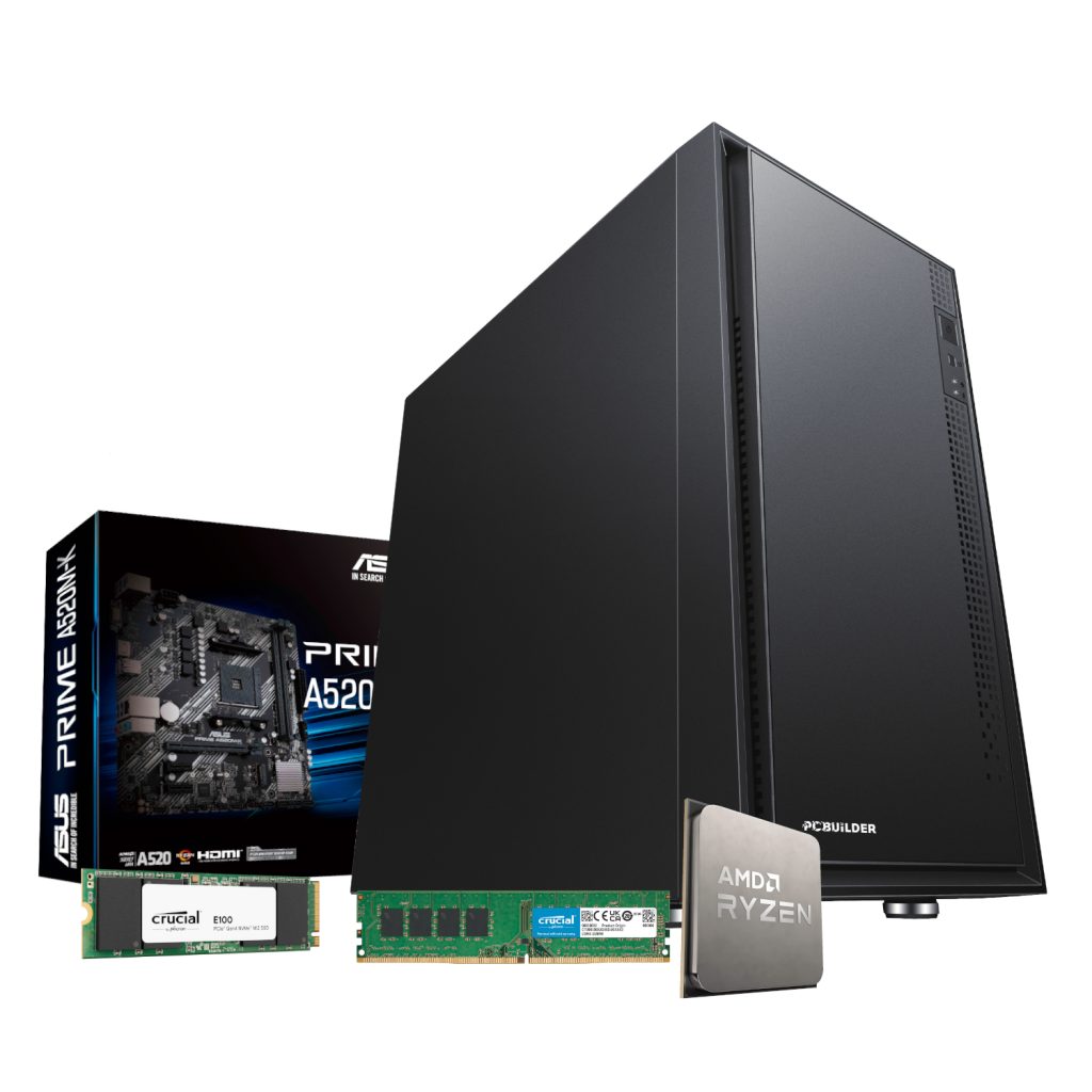 PCBuilder HOME MASTER Ryzen 5 3400G Desktop PC – 8GB / 480GB