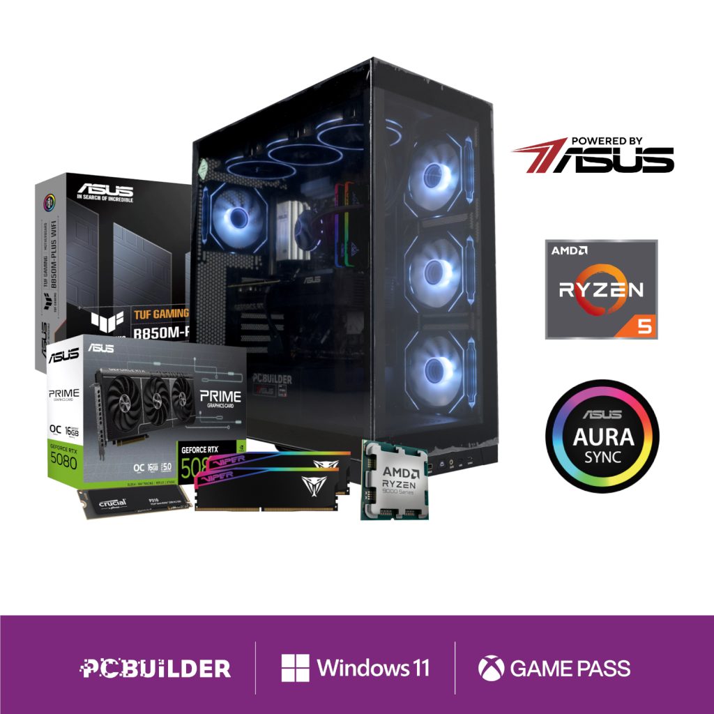 PCBuilder ODYSSEY Ryzen 7 9850X3D Gaming PC – RTX 5080 16GB