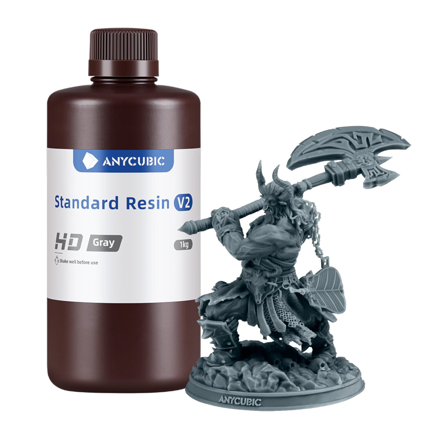 Anycubic Standard Resin V2 – HD Grey 1kg