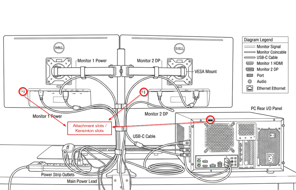 Call-Center Desktop Lock Security Kit